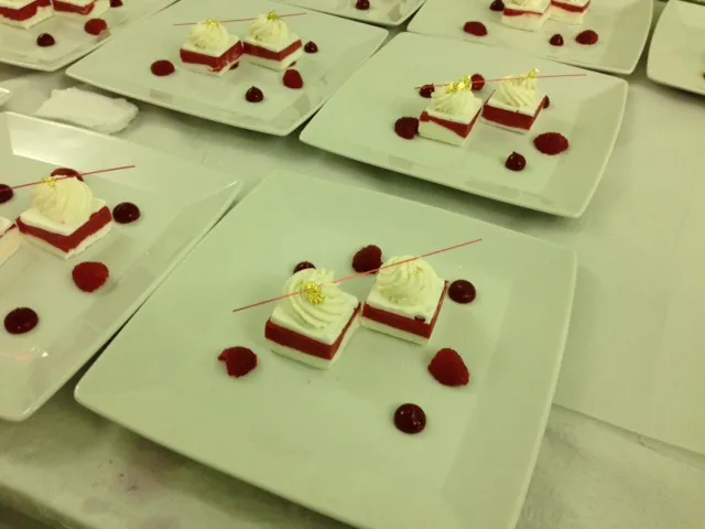 Raspberry-Cream Cheese Vacherin, Gel Berry, Yogurt Meringue